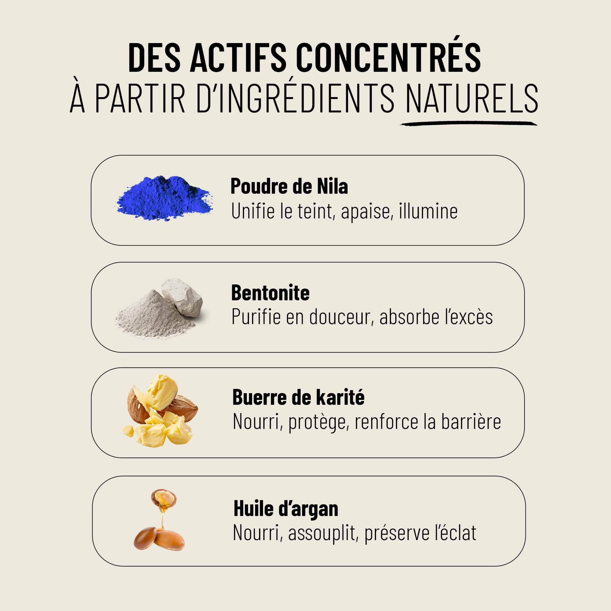 Masque anti-imperfections au Nila