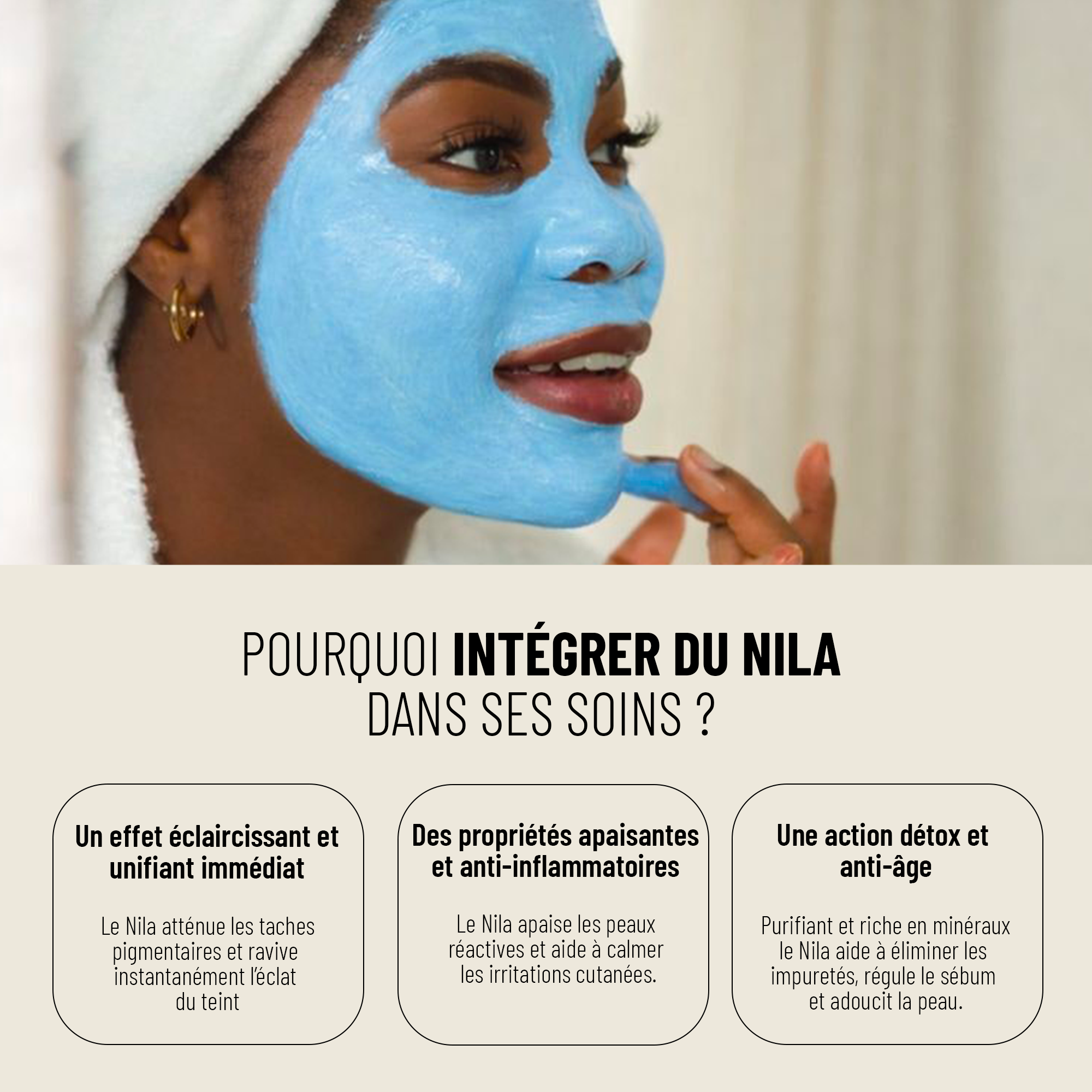 Masque anti-imperfections au Nila